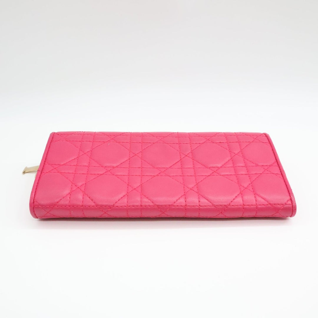 Dior Lady Dior Pink Quilted Wallet on Chain Pochette Bag - Lux Central