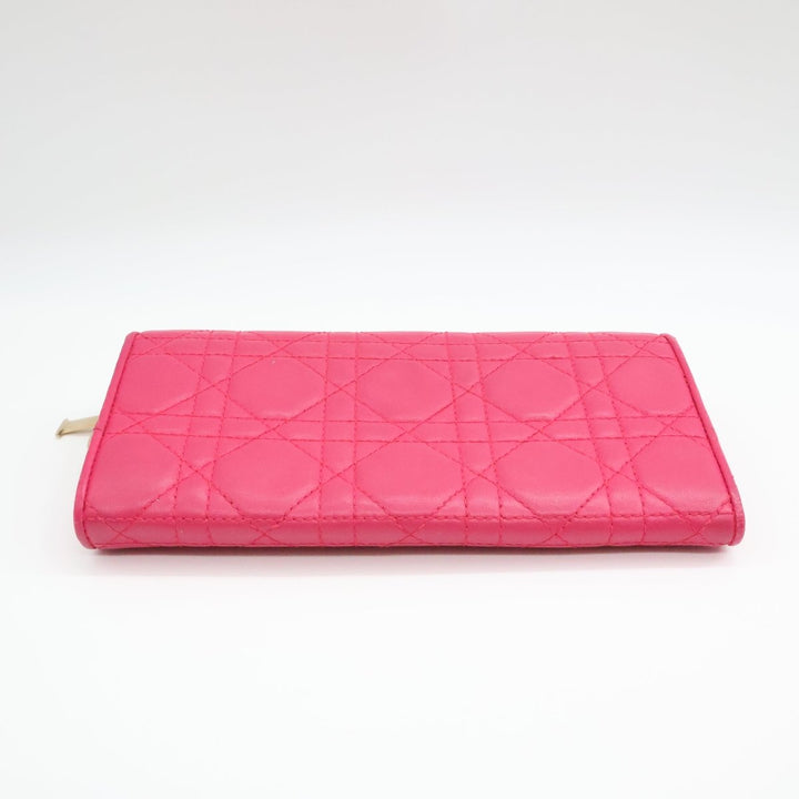 Dior Lady Dior Pink Quilted Wallet on Chain Pochette Bag - Lux Central