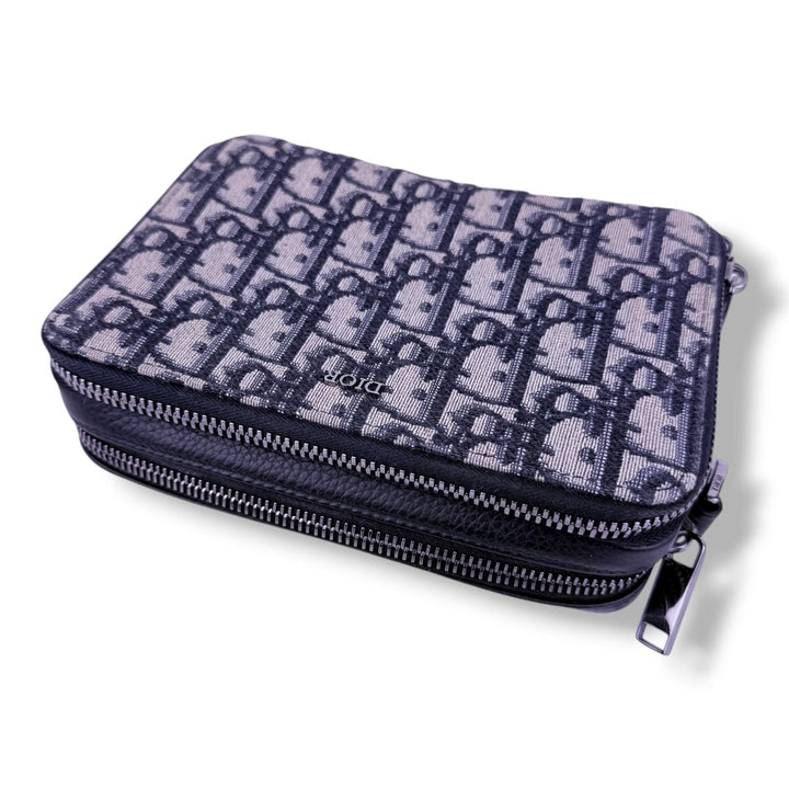 Dior Oblique Beige Pouch Crossbody Messenger Bag - Lux Central