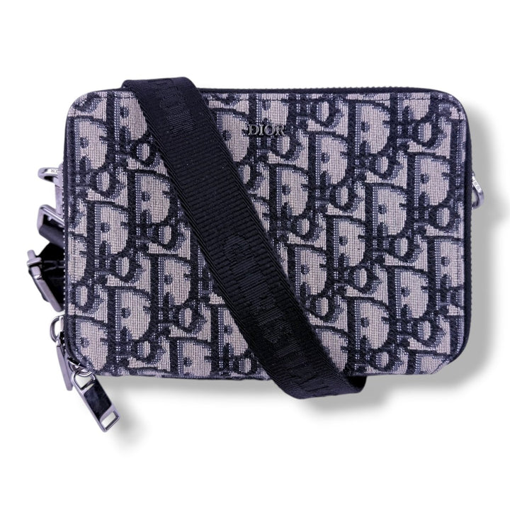 Dior Oblique Beige Pouch Crossbody Messenger Bag - Lux Central