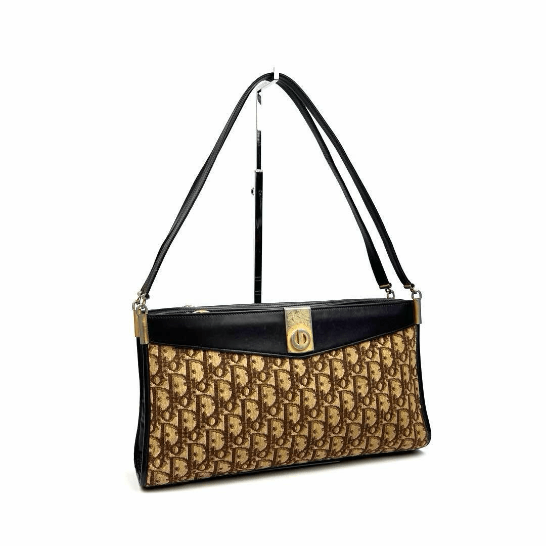Dior Vintage Trotter Shoulder Beige Handbag - Lux Central