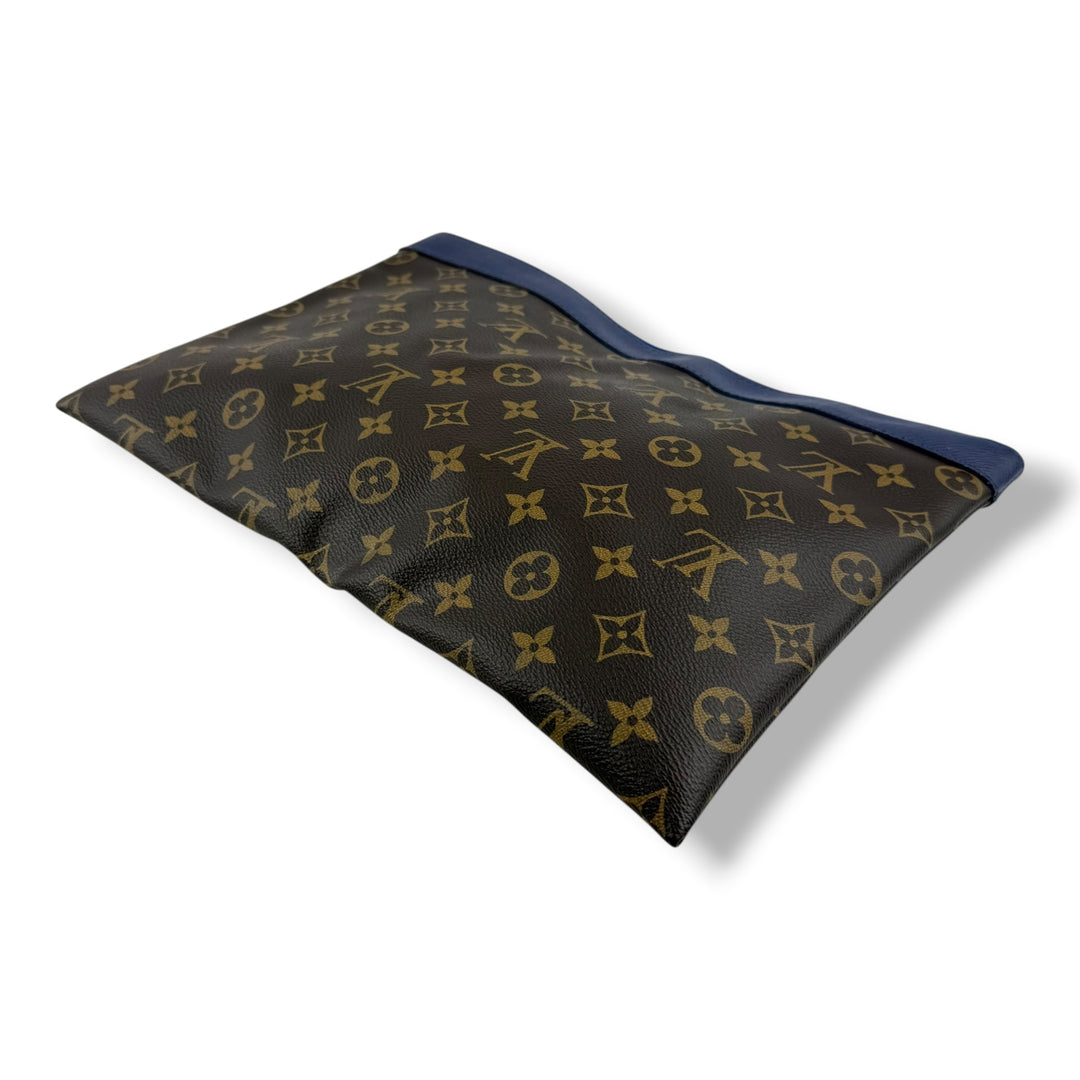 Louis Vuitton Brown/Blue Monogram Pochette Apollo Clutch Pouch