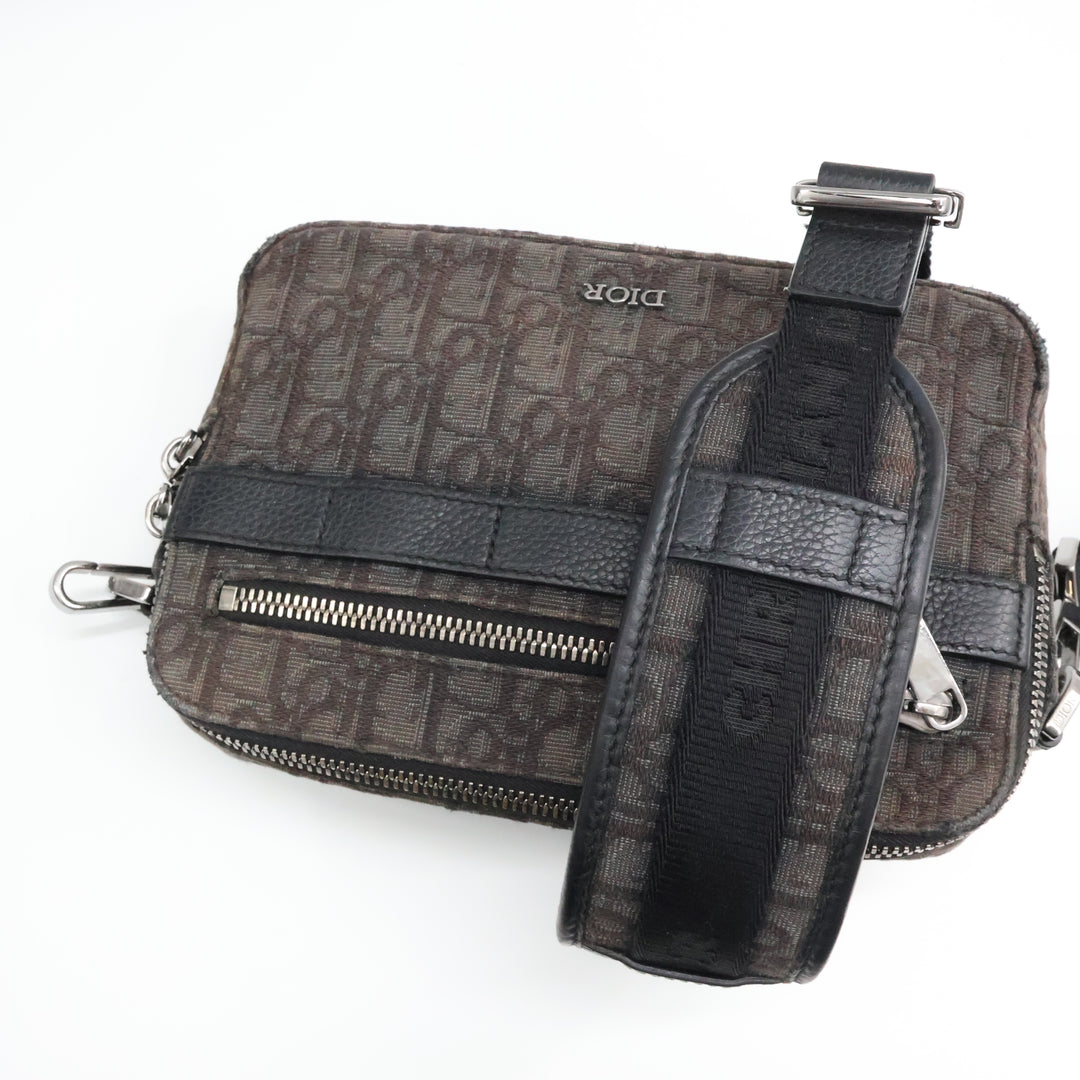 Dior Black Safari Messenger Crossbody Bag