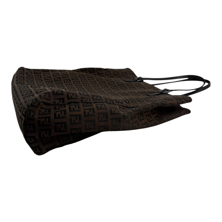 Fendi Zucca Brown Monogram Tote Handbag