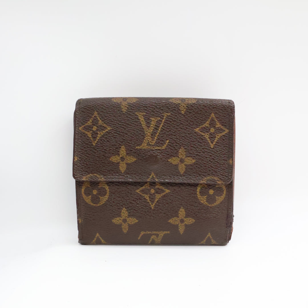 Louis Vuitton Vintage Brown Monogram Compact Bifold Wallet Purse