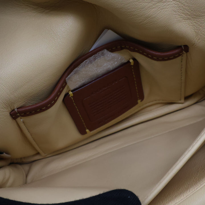 Coach Pillow Tabby 18 Beige Leather Handbag