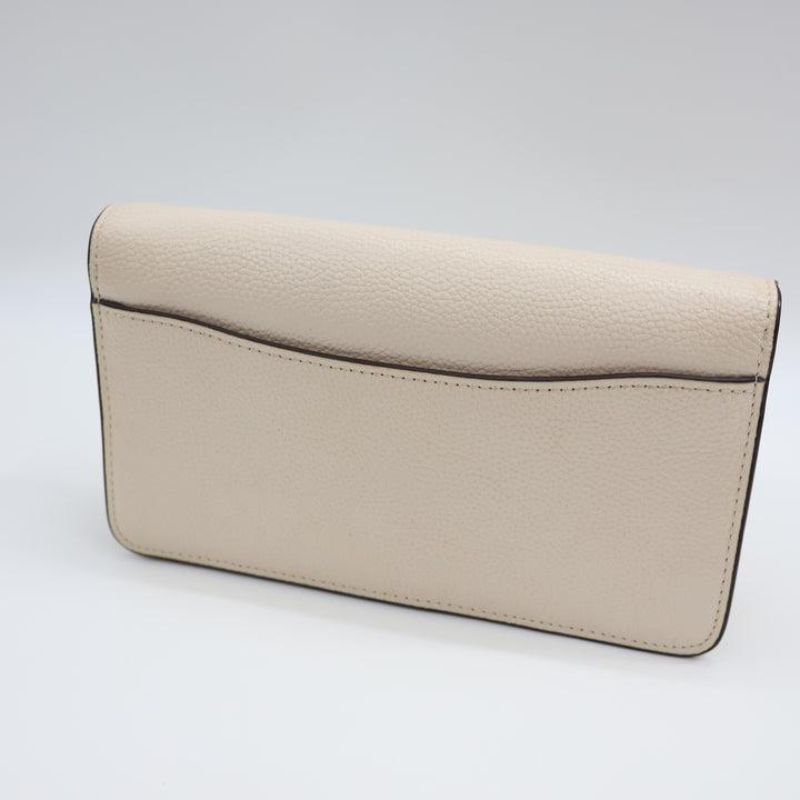 Coach Tabby Wallet On Chain Cream Leather Handbag