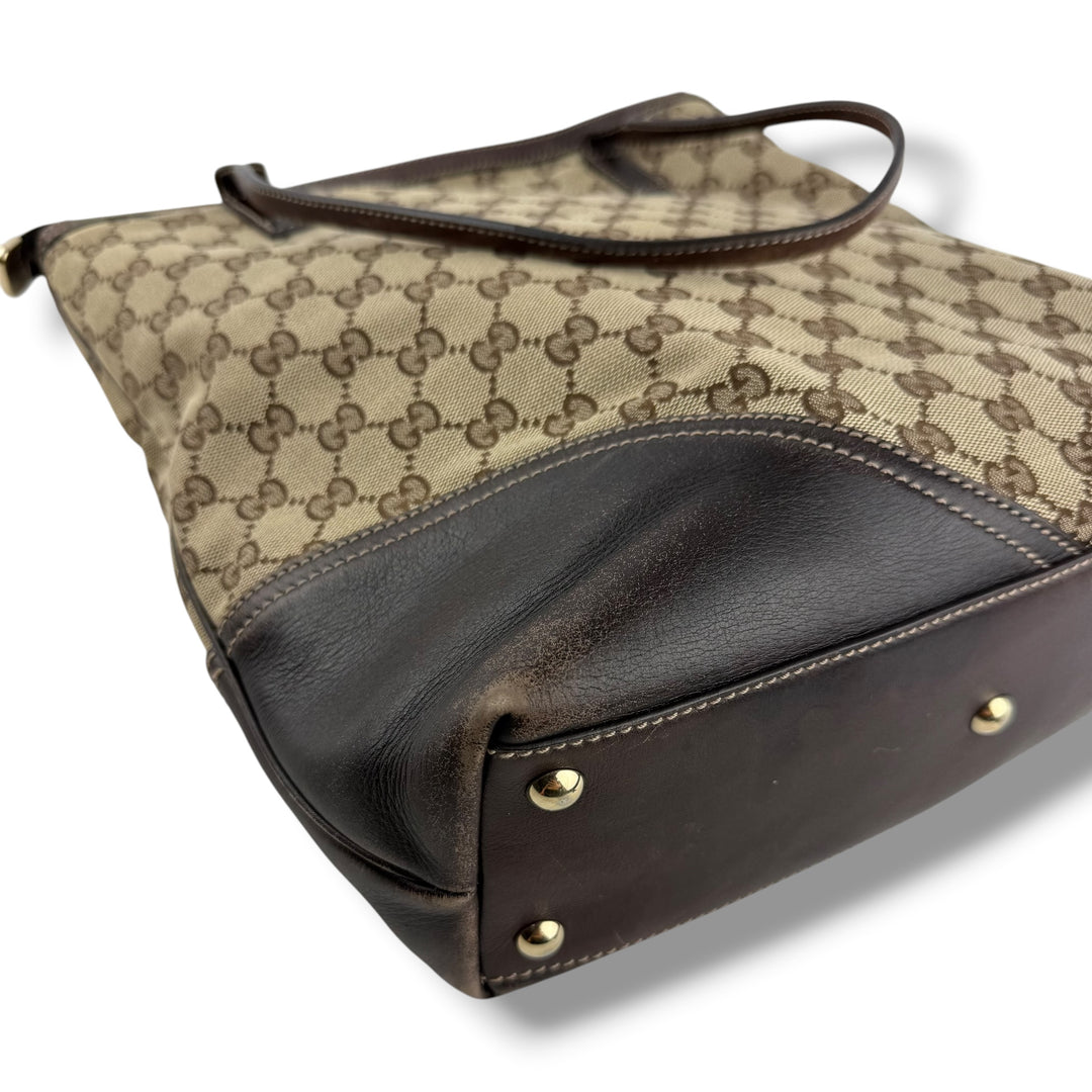 Gucci GG Canvas Beige / Brown Britt Tote Bag
