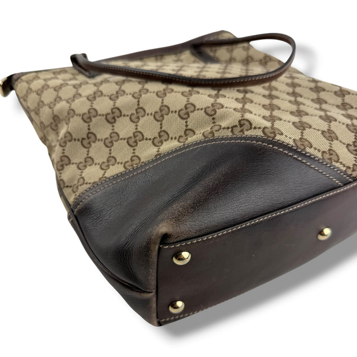 Gucci GG Canvas Beige / Brown Britt Tote Bag