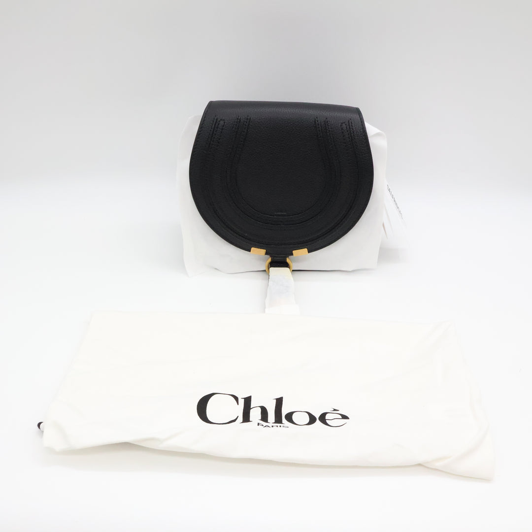 Chloe Black Marcie Grained Handbag