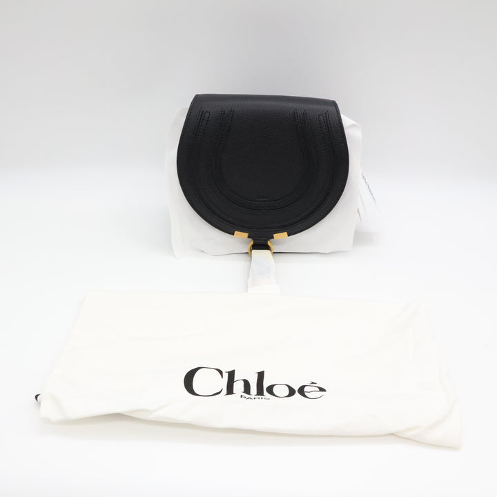 Chloe Black Marcie Grained Handbag