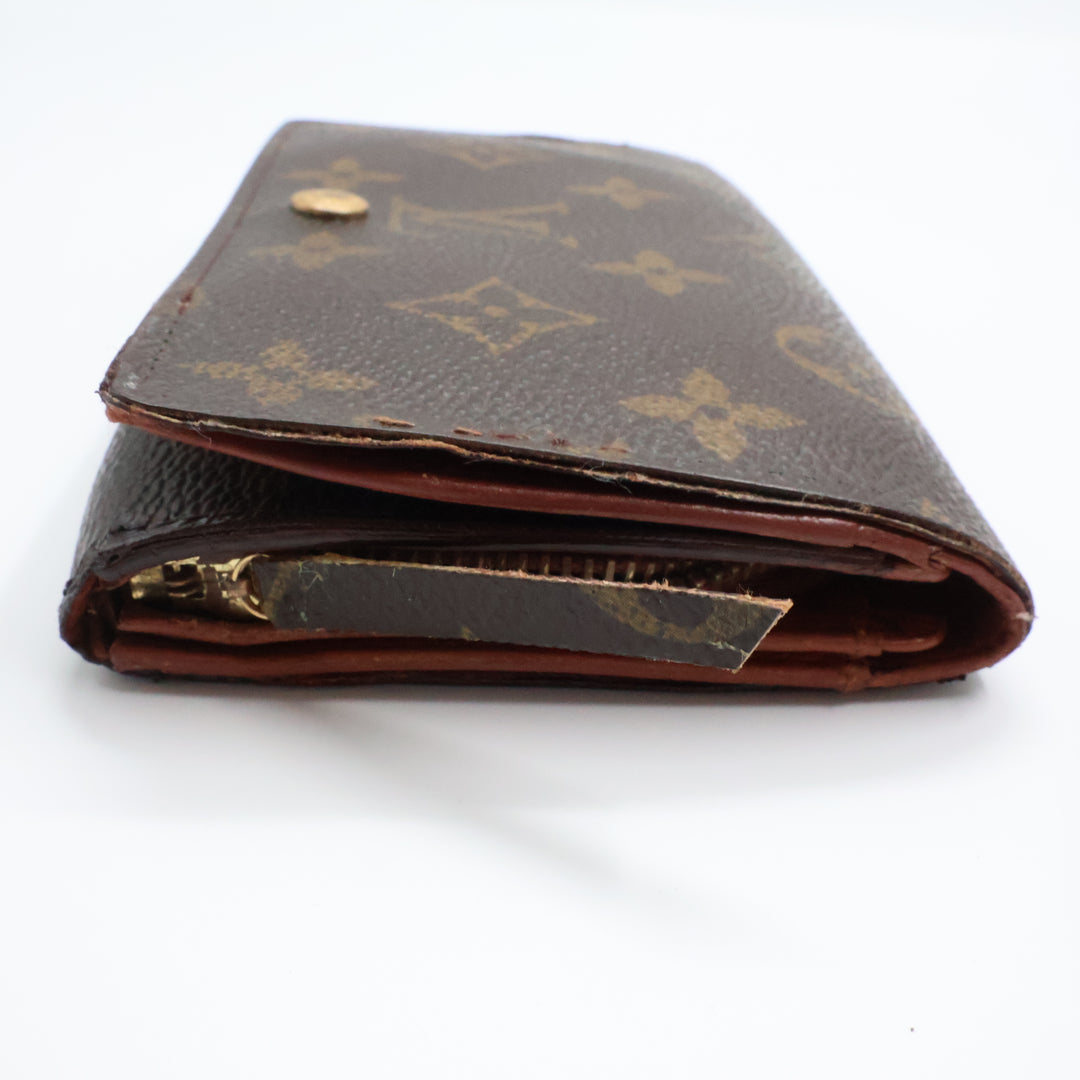 Louis Vuitton Brown Monogram Small Zippy Purse 8598
