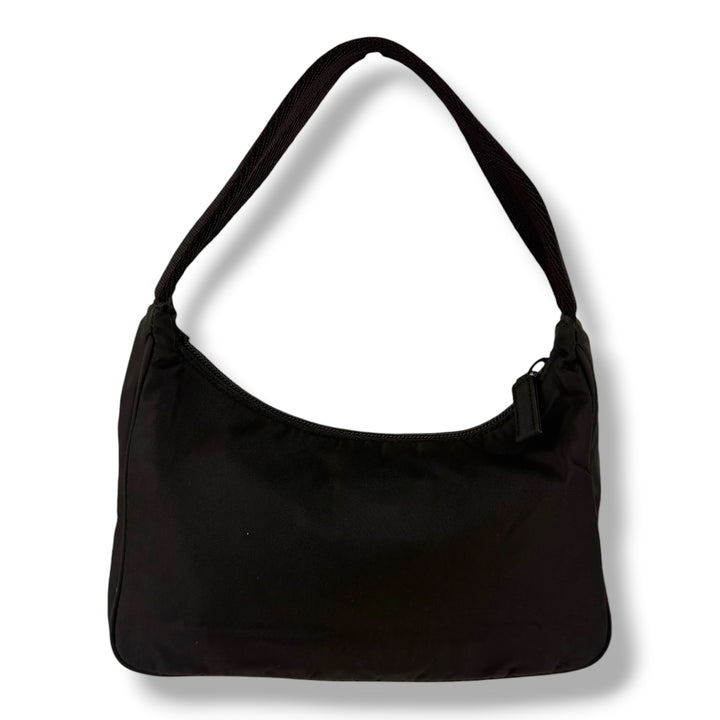 Prada Maroon Nylon Re-Edition 2000 Pochette Handbag