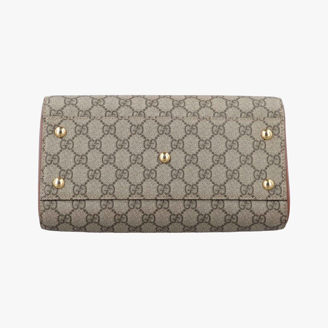 Gucci GG Beige Monogram Supreme Canvas Boston Crossbody