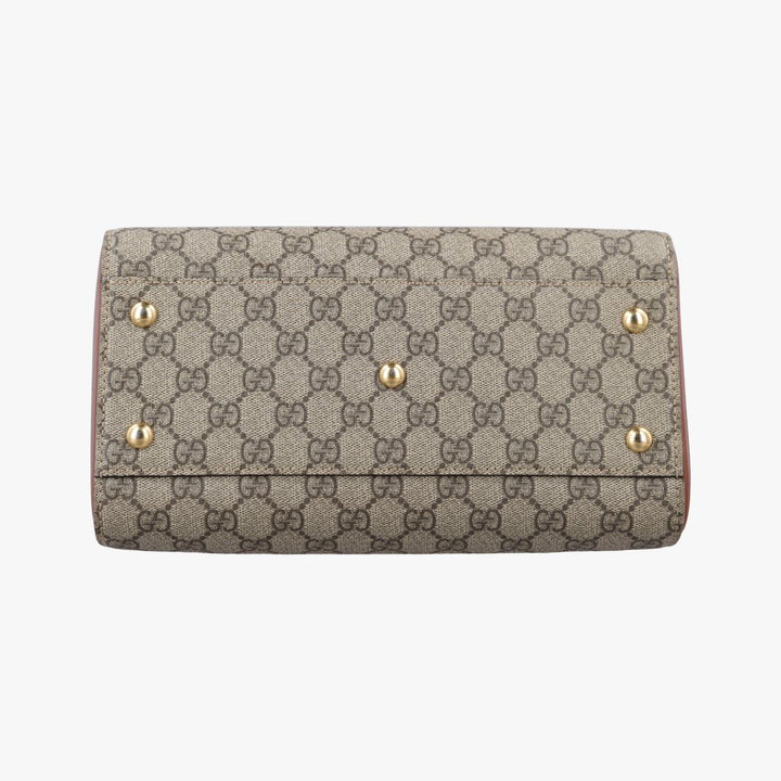 Gucci GG Beige Monogram Supreme Canvas Boston Crossbody