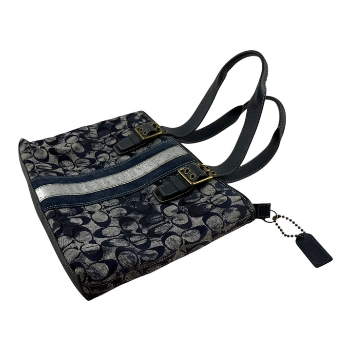 Coach Blue Tie Dye Signature Tote Handbag