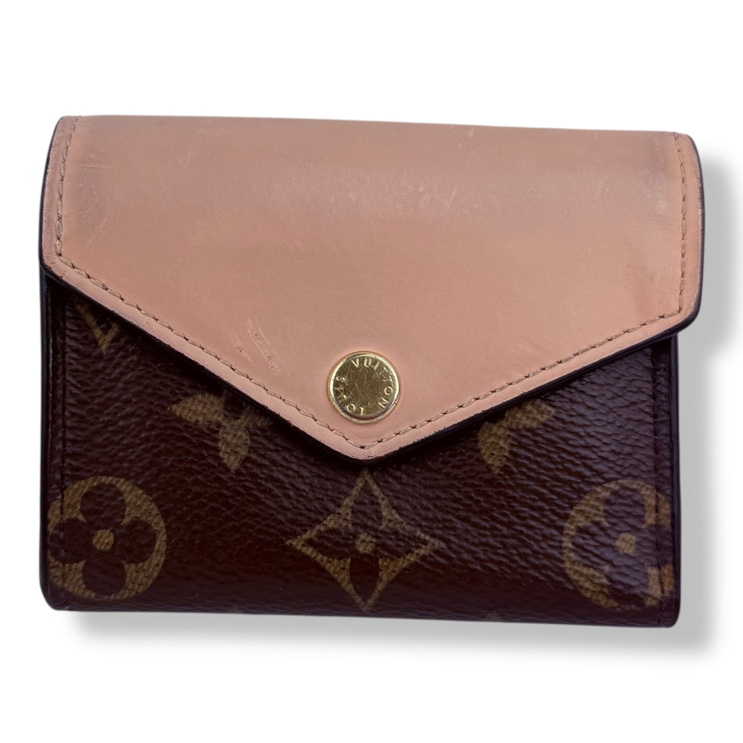 Louis Vuitton Monogram Portefeuille Zoe Rose Ballerine Tri-fold Wallet