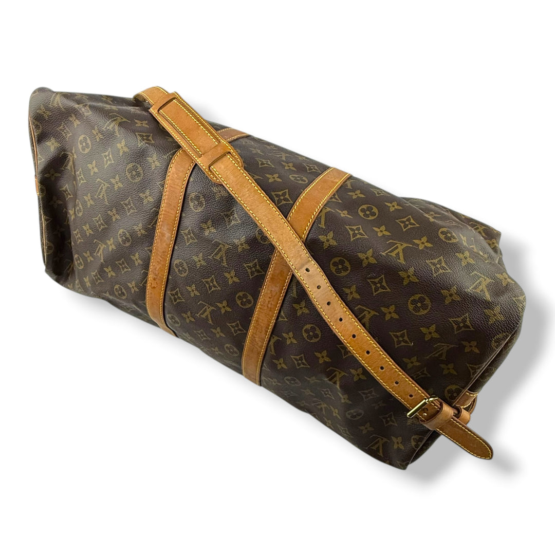 Louis Vuitton Bandouliere Vintage Brown Monogram 55 Keepall Duffle Bag