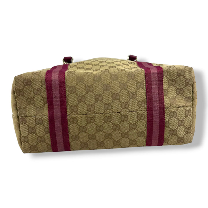 Gucci GG Monogram Pink/Beige Tote Handbag
