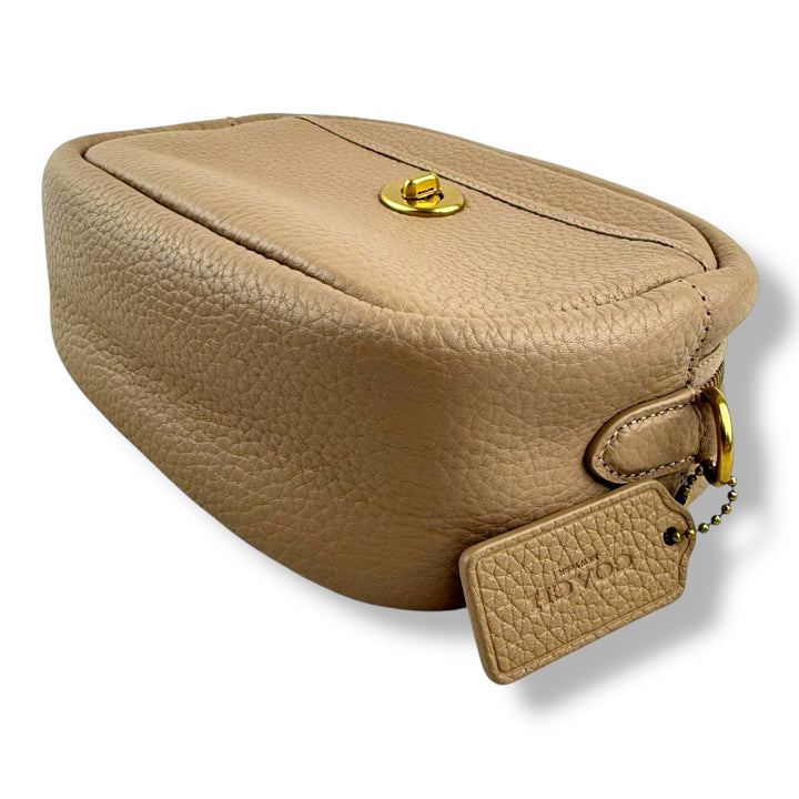 Coach Camera Soft Pebble Beige Crossbody Handbag