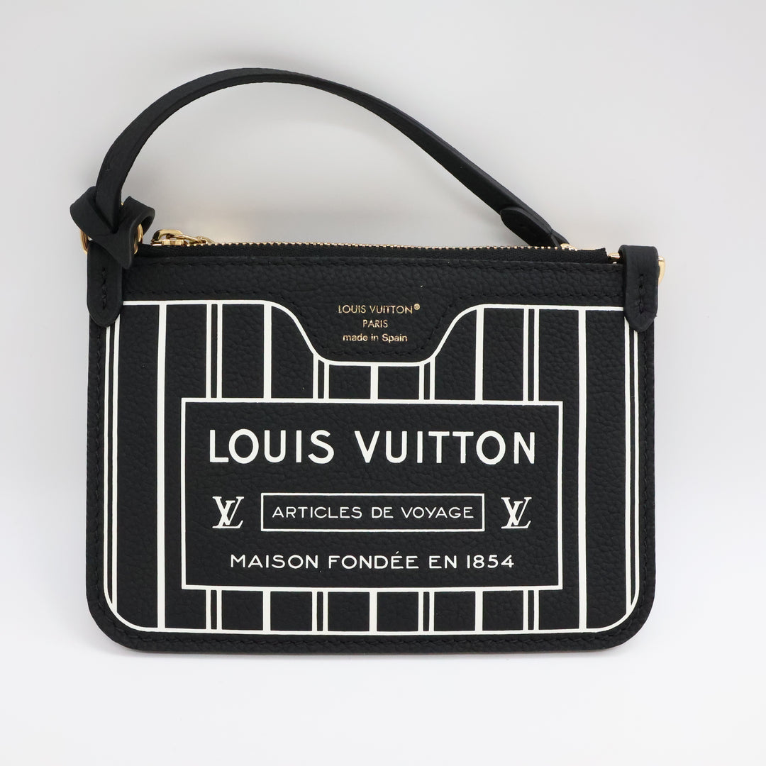 Louis Vuitton Black Neverfull Inside Out Clutch Pouch