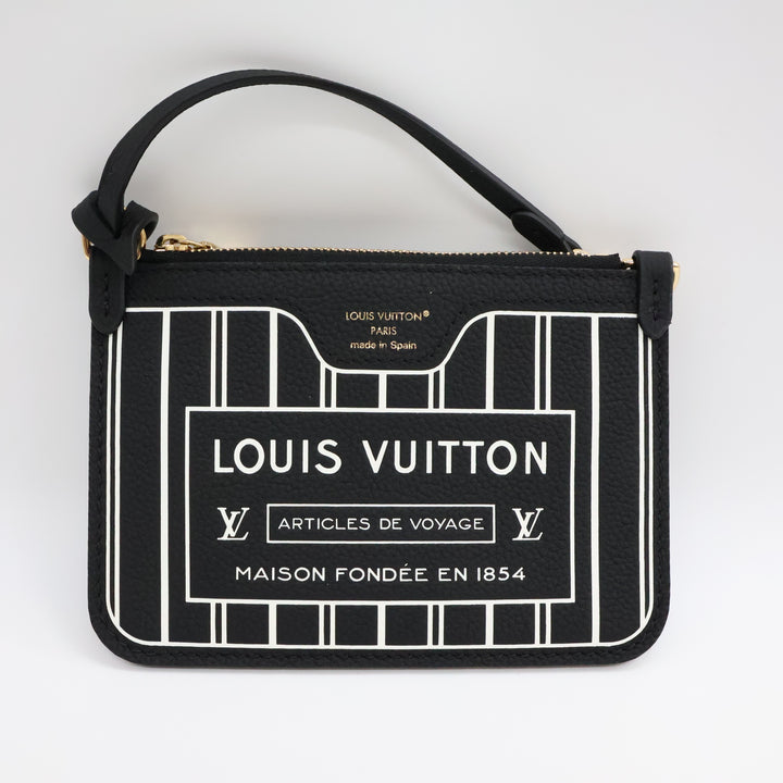 Louis Vuitton Black Neverfull Inside Out Clutch Pouch