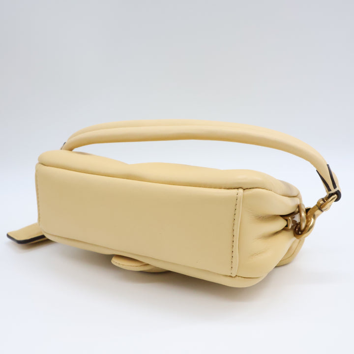 Coach Pillow Tabby 18 Beige Leather Handbag