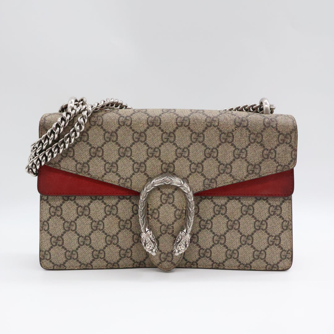 Gucci GG Dionysus Small Beige/Red Handbag