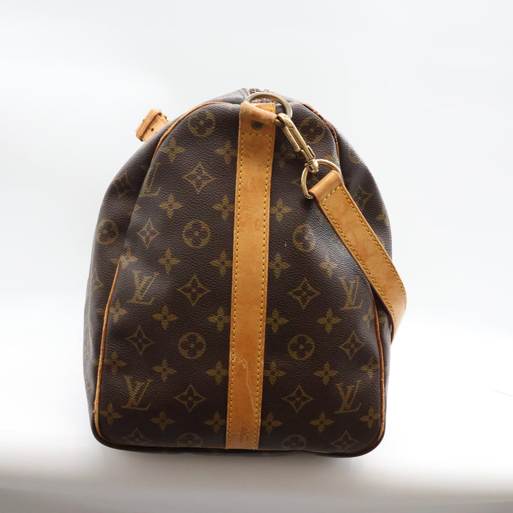 Louis Vuitton Bandouliere Vintage Brown Monogram 50 Keepall Duffle Bag