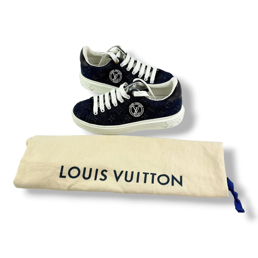 Louis Vuitton Blue/White Monogram Time Out LV UK 5.5 / EU 38.5