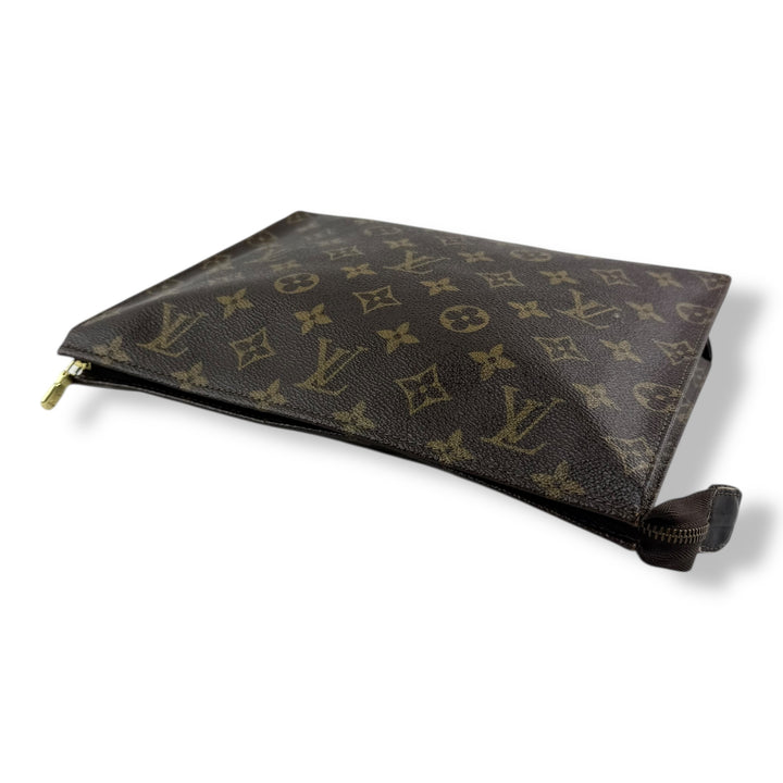 Louis Vuitton Vintage Brown Monogram Toiletry Pouch 26 Bag