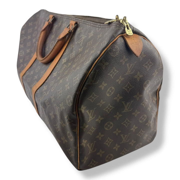 Louis Vuitton Vintage Brown Monogram 50 Keepall Duffle Bag