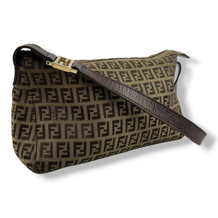 Fendi FF Zucca Mamma Baguette Brown Handbag