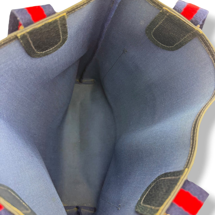 Gucci GG Canvas Beige/Navy Tote Bag