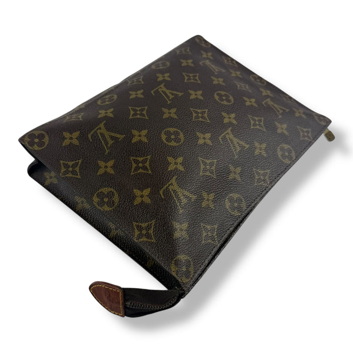 Louis Vuitton Vintage Brown Monogram Toiletry Pouch 26 Bag