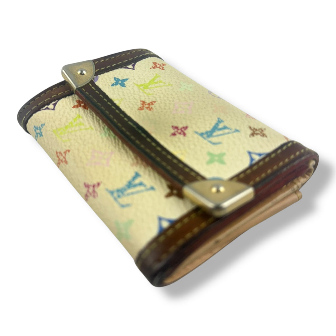 Louis Vuitton White Monogram Multicolour Coin Wallet
