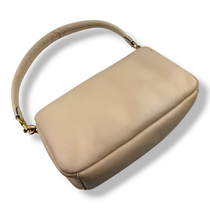 Coach Pillow Tabby 26 Beige Leather Handbag