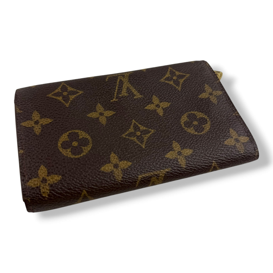 Louis Vuitton Vintage Brown Monogram Zippy Clip Purse 7727