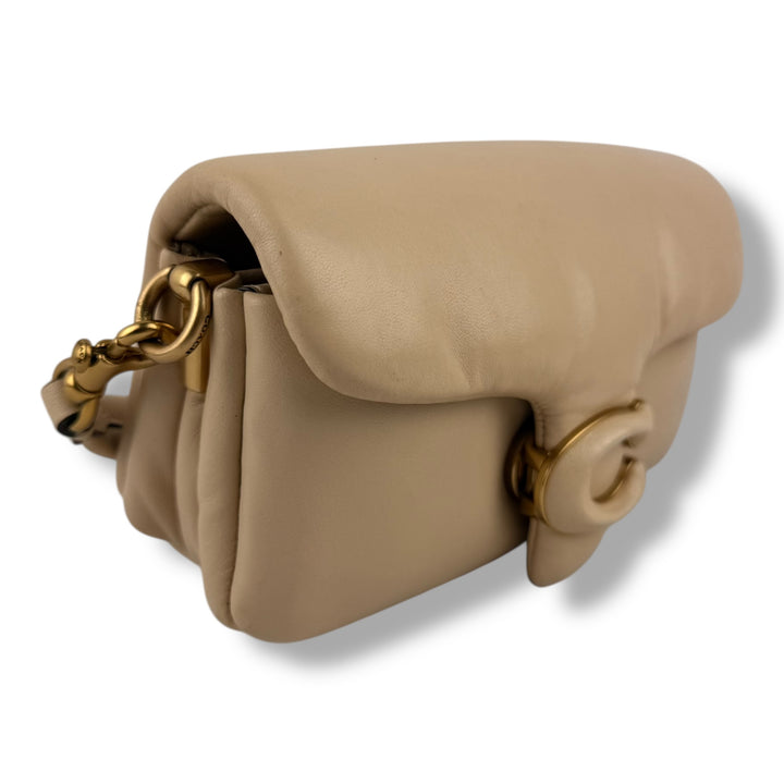 Coach Pillow Tabby 18 Cream Leather Handbag