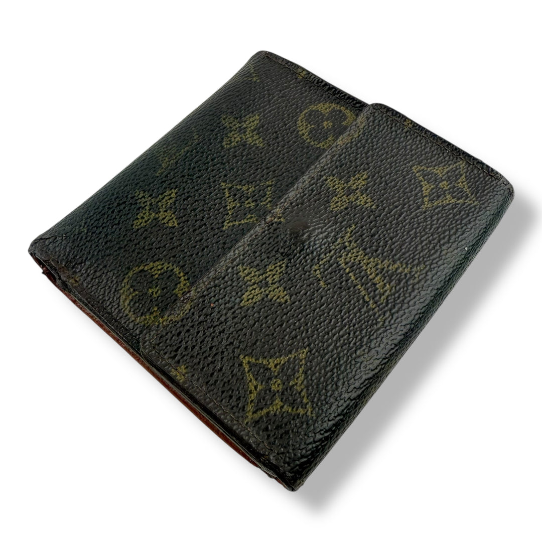 Louis Vuitton Vintage Brown Monogram Compact Bifold Wallet Purse