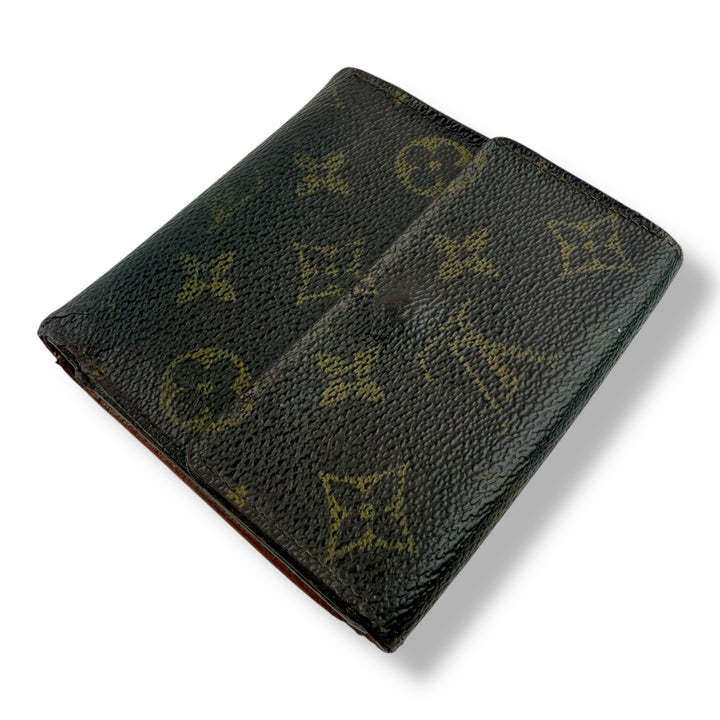 Louis Vuitton Vintage Brown Monogram Compact Bifold Wallet Purse