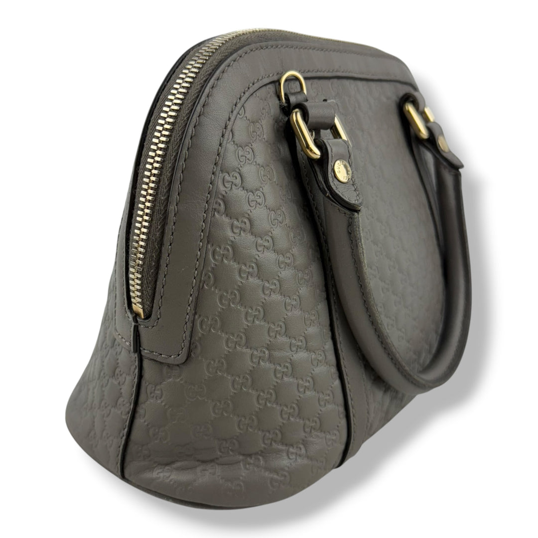 Gucci Guccissima Mini Dome Grey GG Monogram Handbag