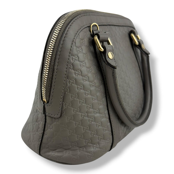 Gucci Guccissima Mini Dome Grey GG Monogram Handbag