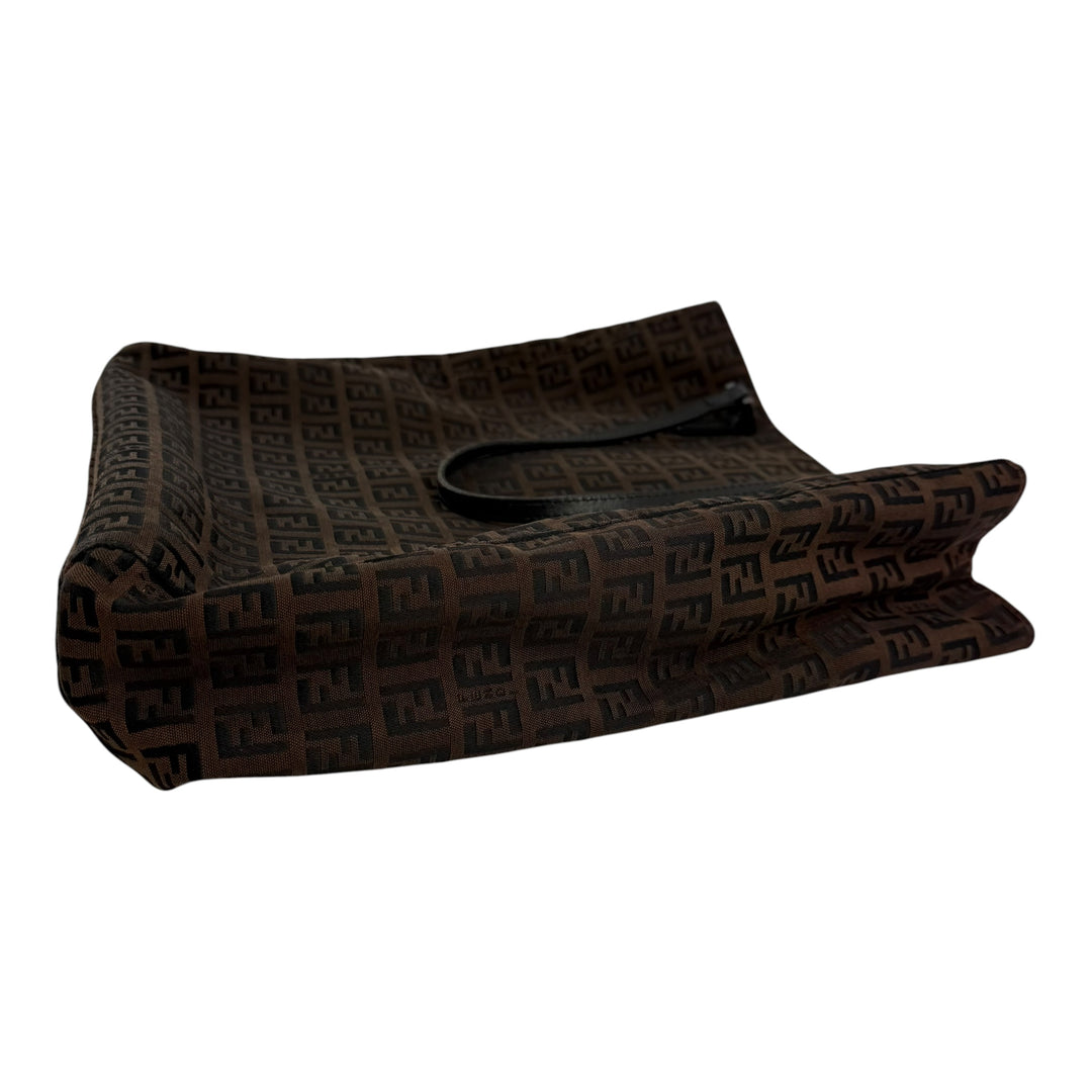 Fendi Zucca Brown Monogram Tote Handbag
