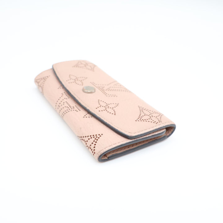 Louis Vuitton Pink Mahina Leather 4 Key Holder Purse