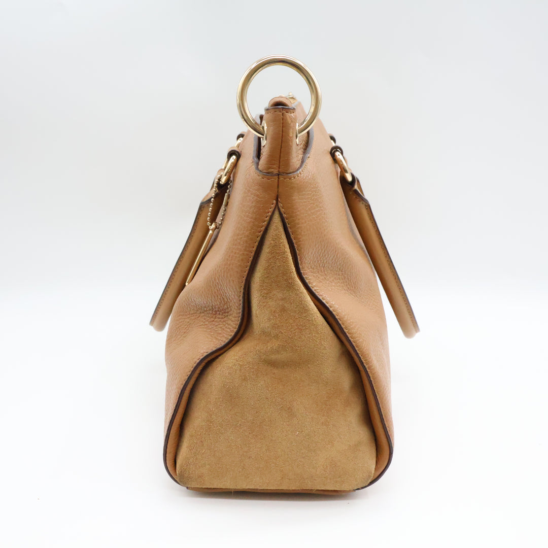 Coach Tan Mia Satchel Bag