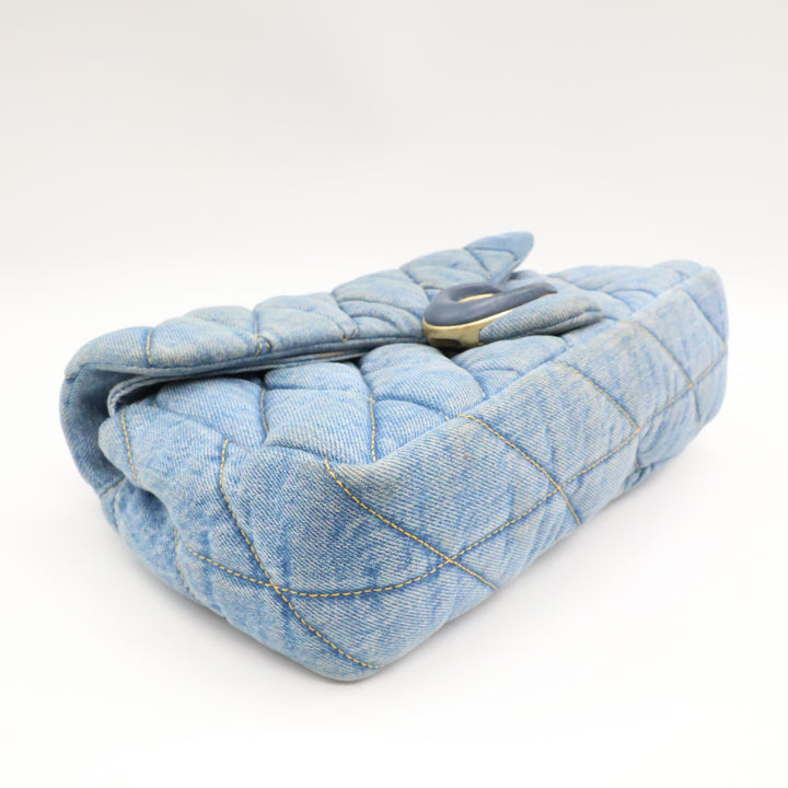 Coach Pillow Quilted Tabby 26 Denim Shoulder Handbag