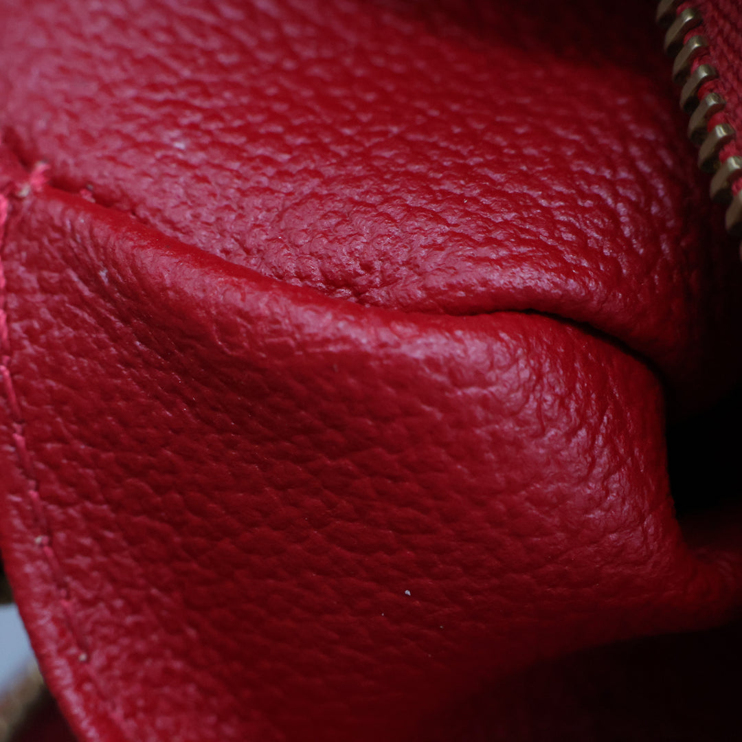 Louis Vuitton Red Vernis Patent Leather Travel Cosmetic PM Pouch