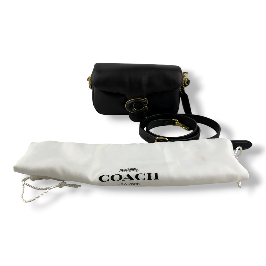 Coach Pillow Tabby 18 Black Leather Handbag