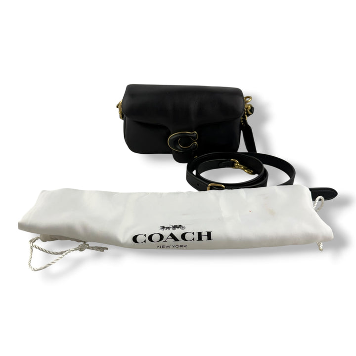Coach Pillow Tabby 18 Black Leather Handbag
